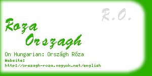 roza orszagh business card